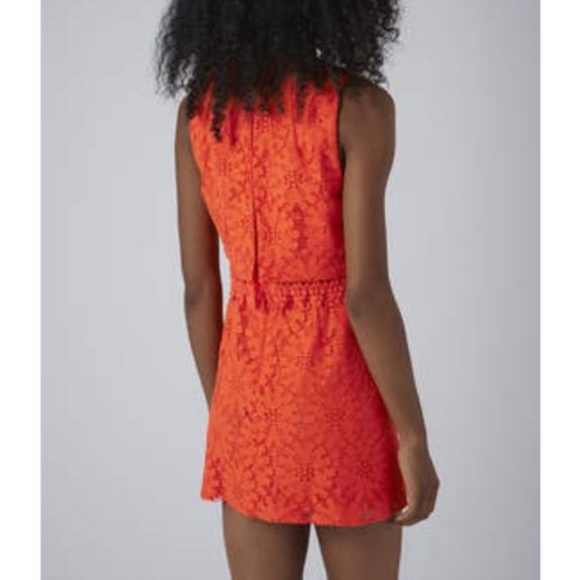 Topshop petite orange dress size 2 mini - Picture 2 of 8